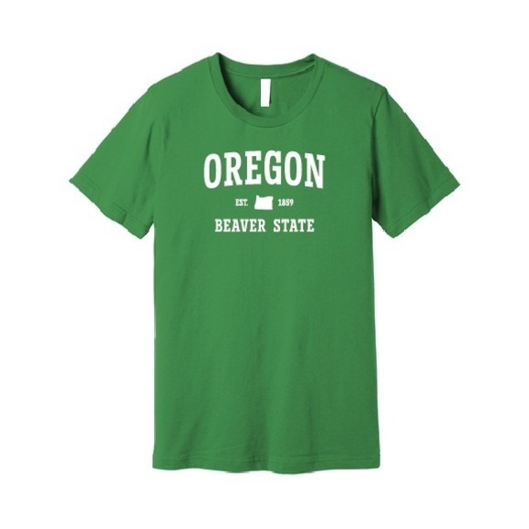 Oregon Shirt Green, Oregon Unisex Shirt - Picture 1 of 4